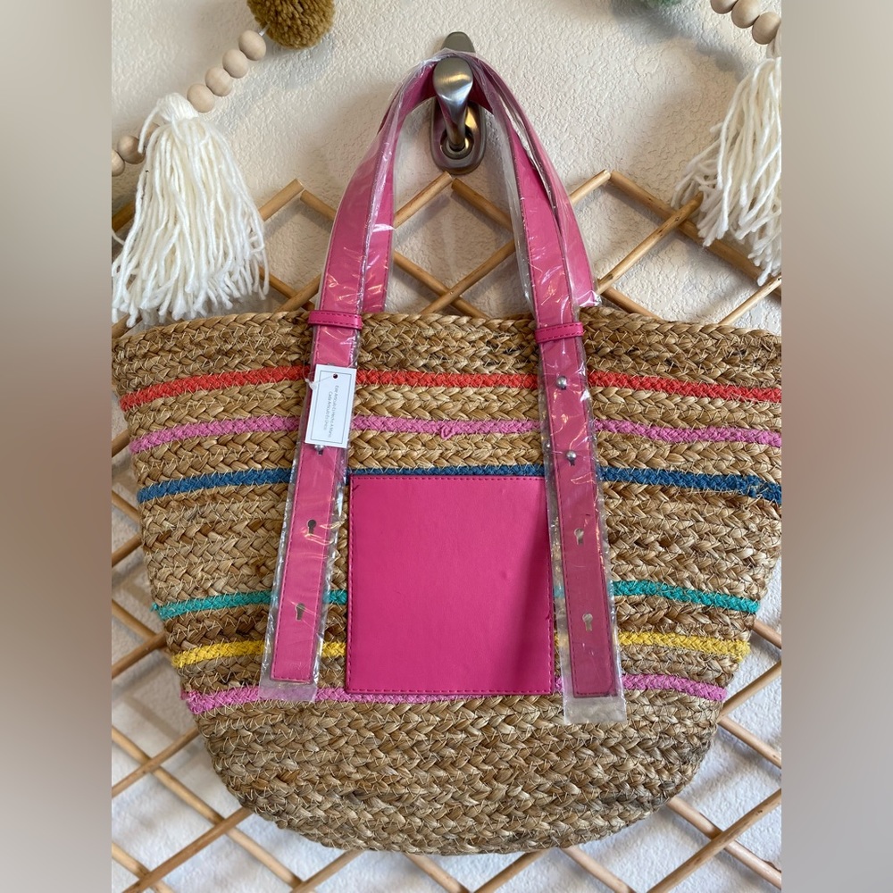 NWOT Depop straw tote
